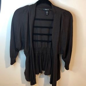 Style&Co Sz.XL Juniors Brown Cardigan Sweater
